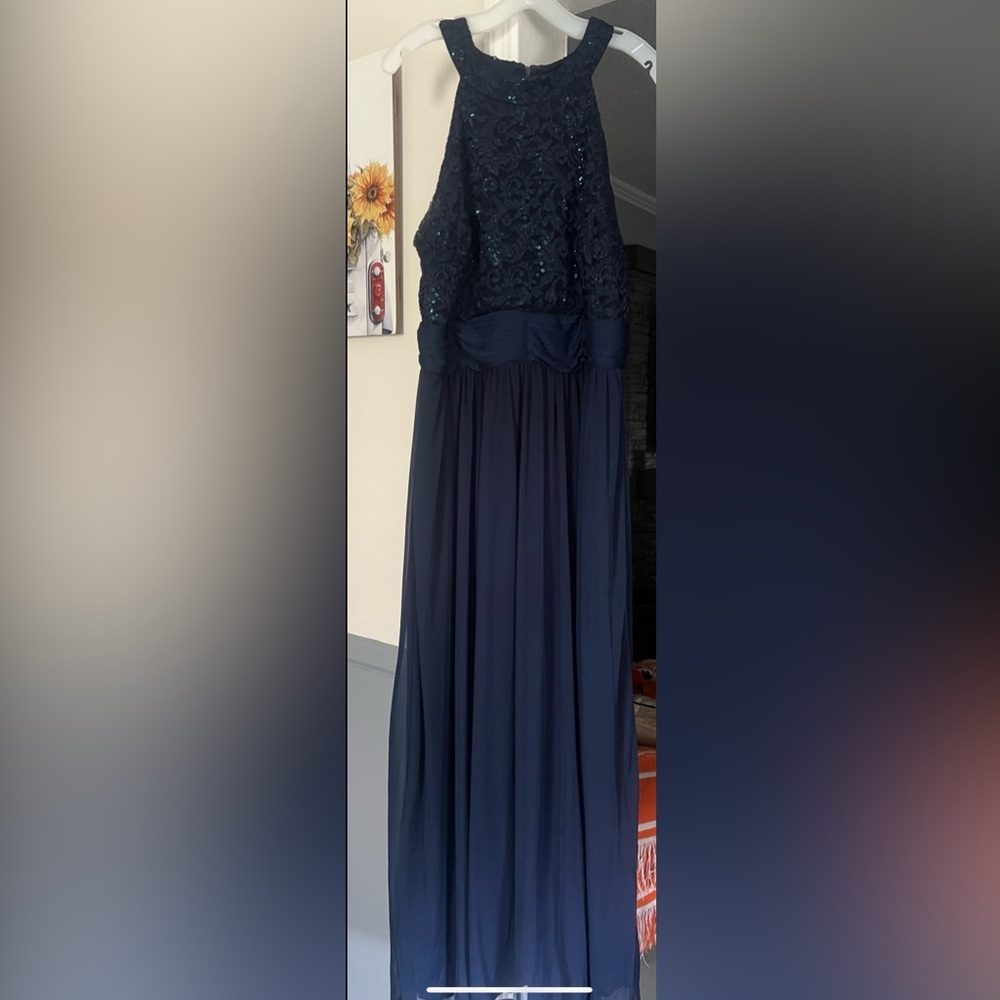 Elegant Navy Blue Gown